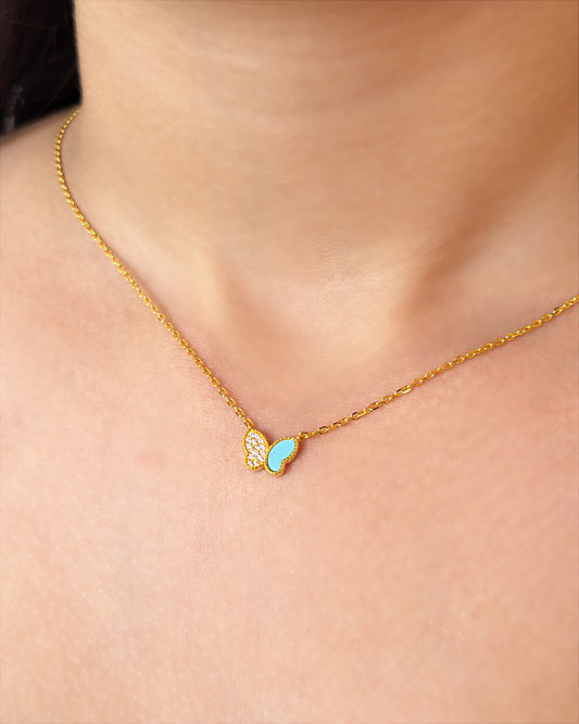 Turquoise Butterfly Necklace