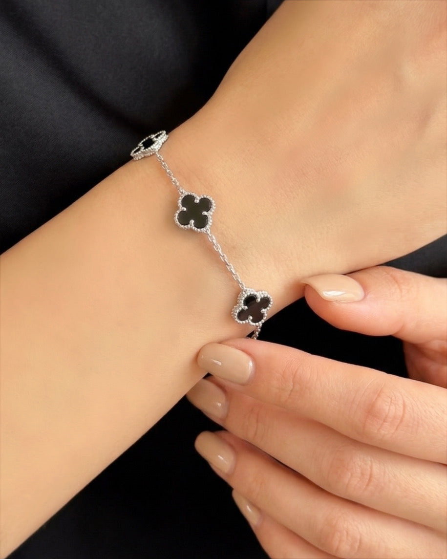Midnight Clover Bracelet