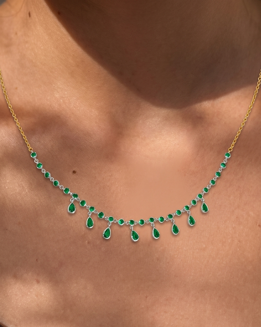 Emerald Duo Glow Necklace