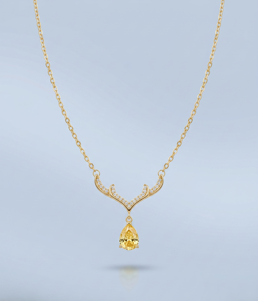 Citrine Glow Zircon Necklace