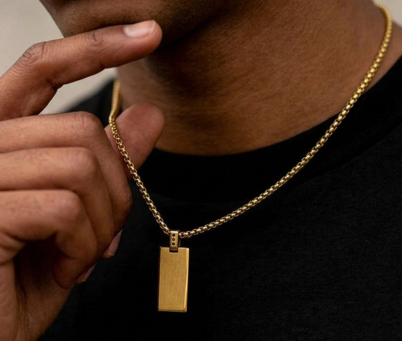 Golden Noir Trinity Necklace