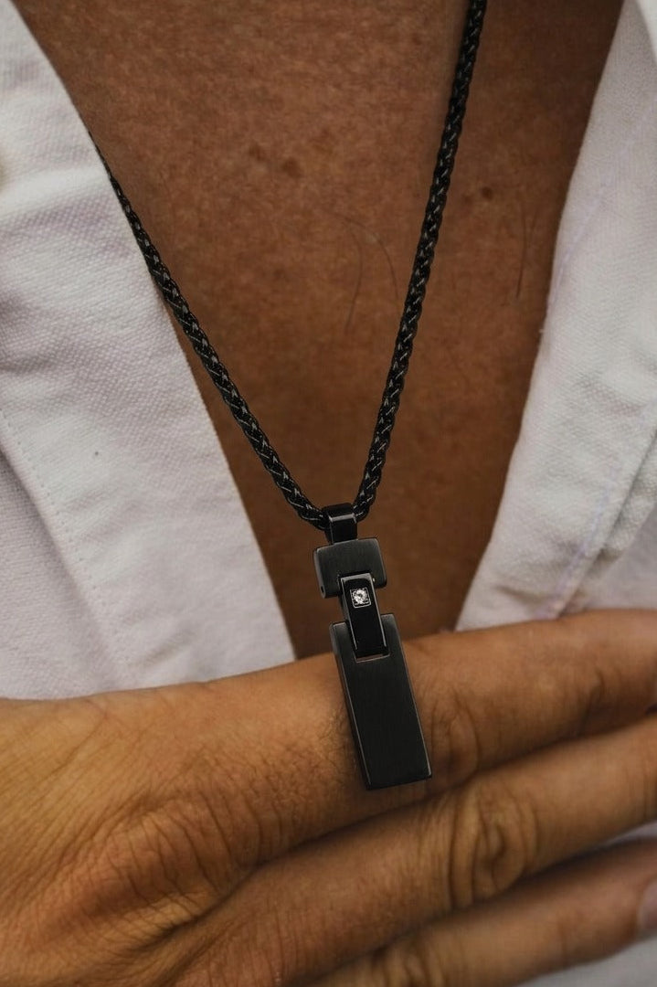 Midnight Spark Tungsten Necklace