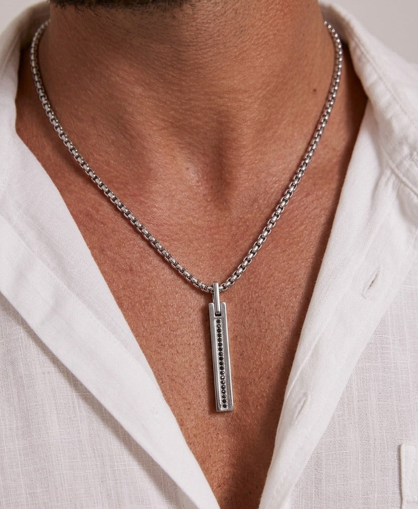 Noir Drop Tungsten Necklace