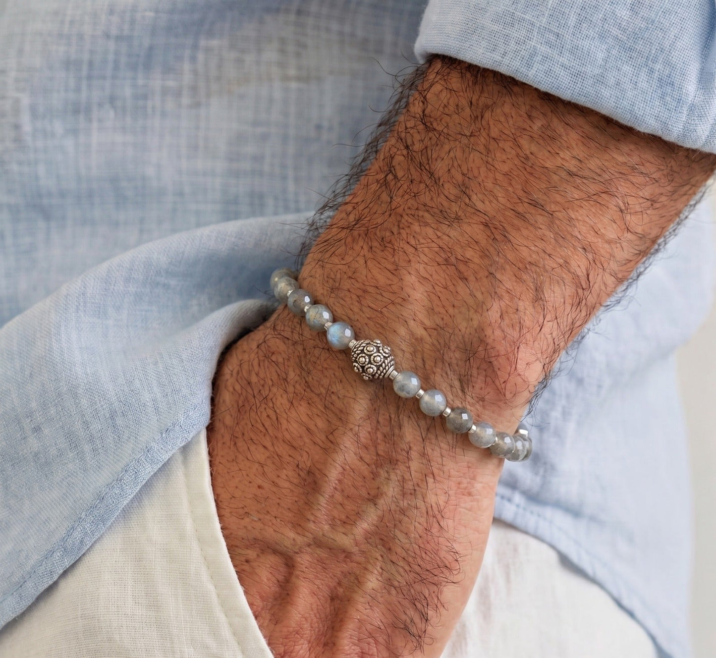 Moonstone Silver Core Bracelet