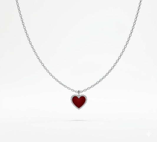 Agate Heart Necklace