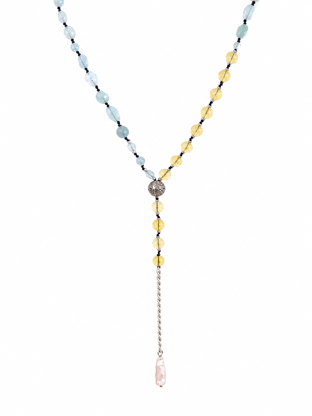 Aqua Horizon Sterling Necklace