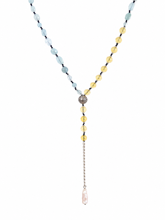Aqua Horizon Sterling Necklace