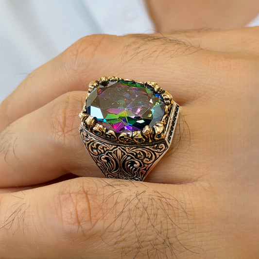 Mystic Topaz Aura Ring