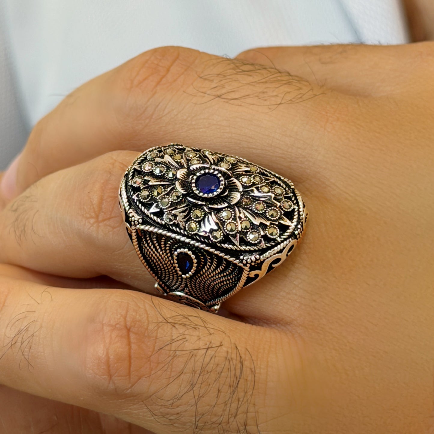 Royal Blue Trinity Ring