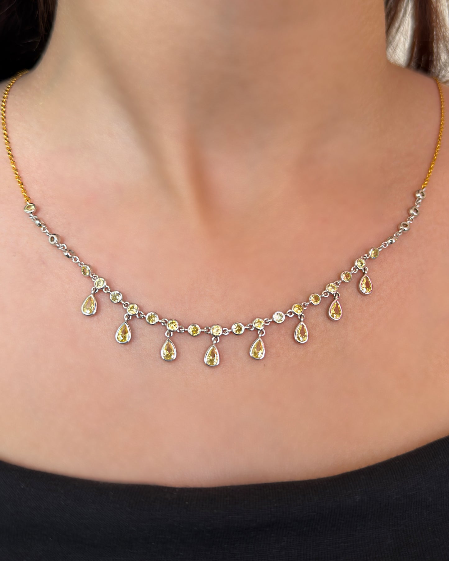 Golden Silver Glow Necklace