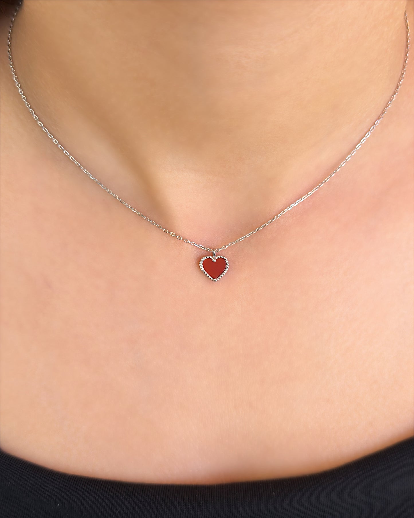 Agate Heart Necklace