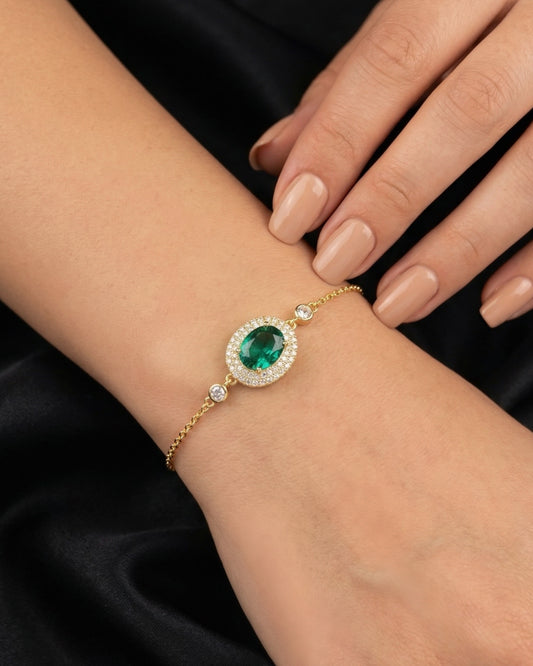 Emerald Orbit Bracelet