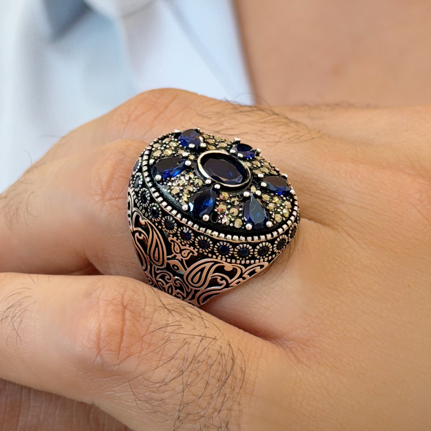 Blue Royal Zircon Ring