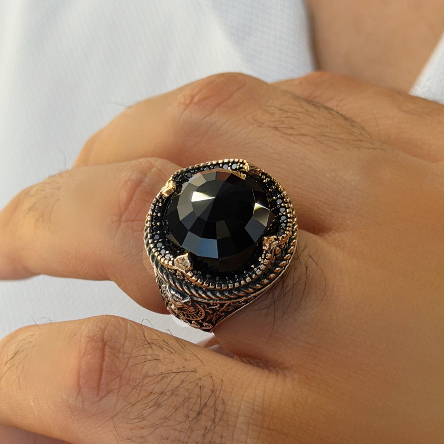 Midnight Edge Zircon Ring