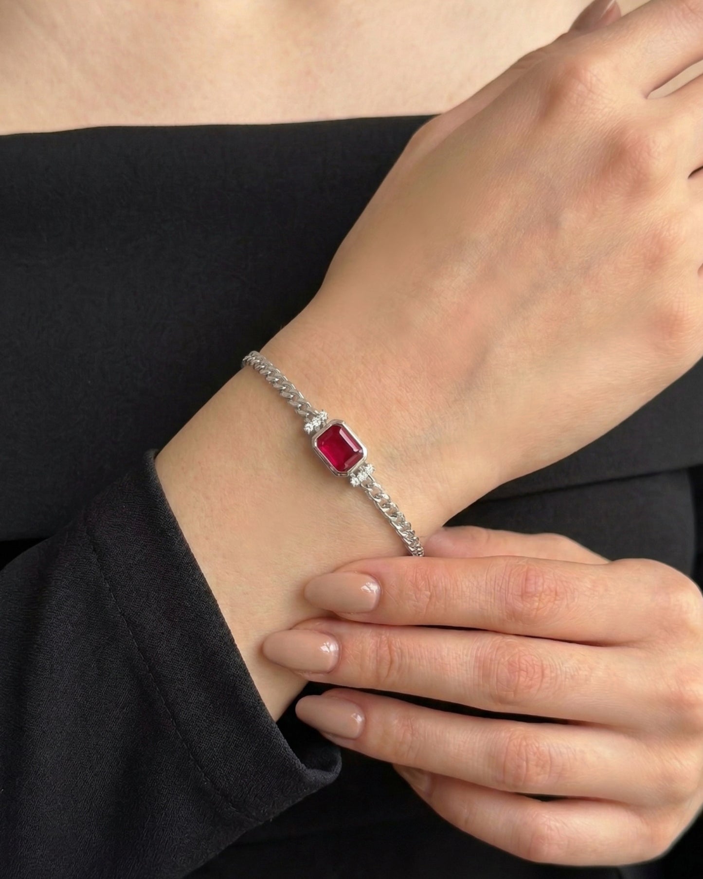 Crimson Glow Bracelet