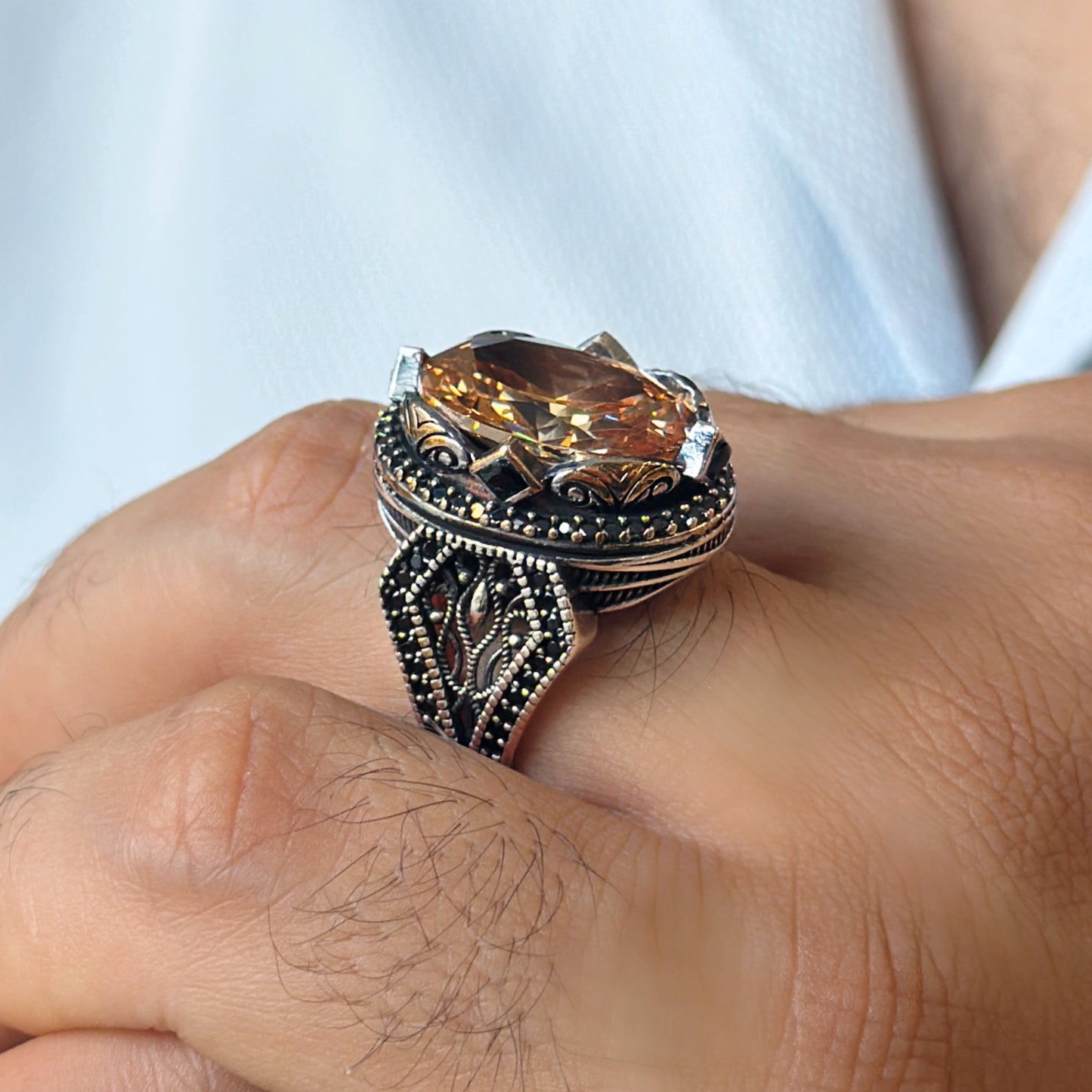 Citrine Sunstone Ring