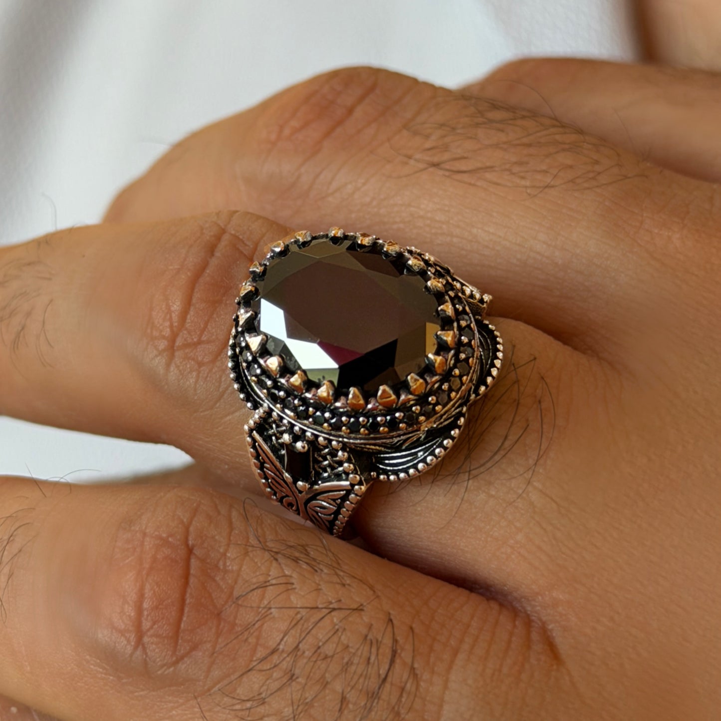 Obsidian Shine Ring