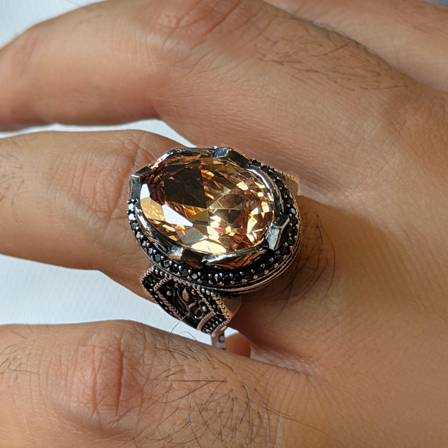 Citrine Sunstone Ring