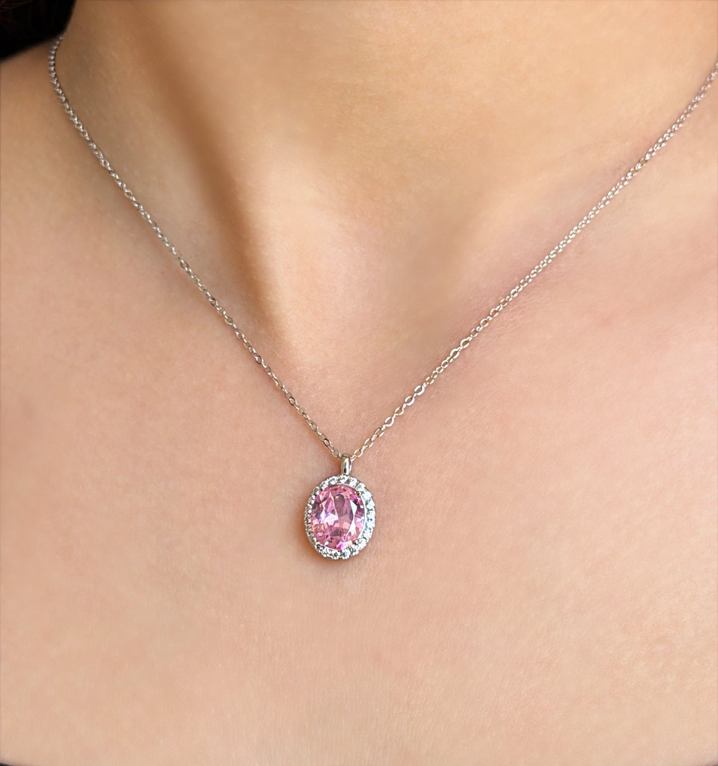 Pink Radiance Zircon Necklace