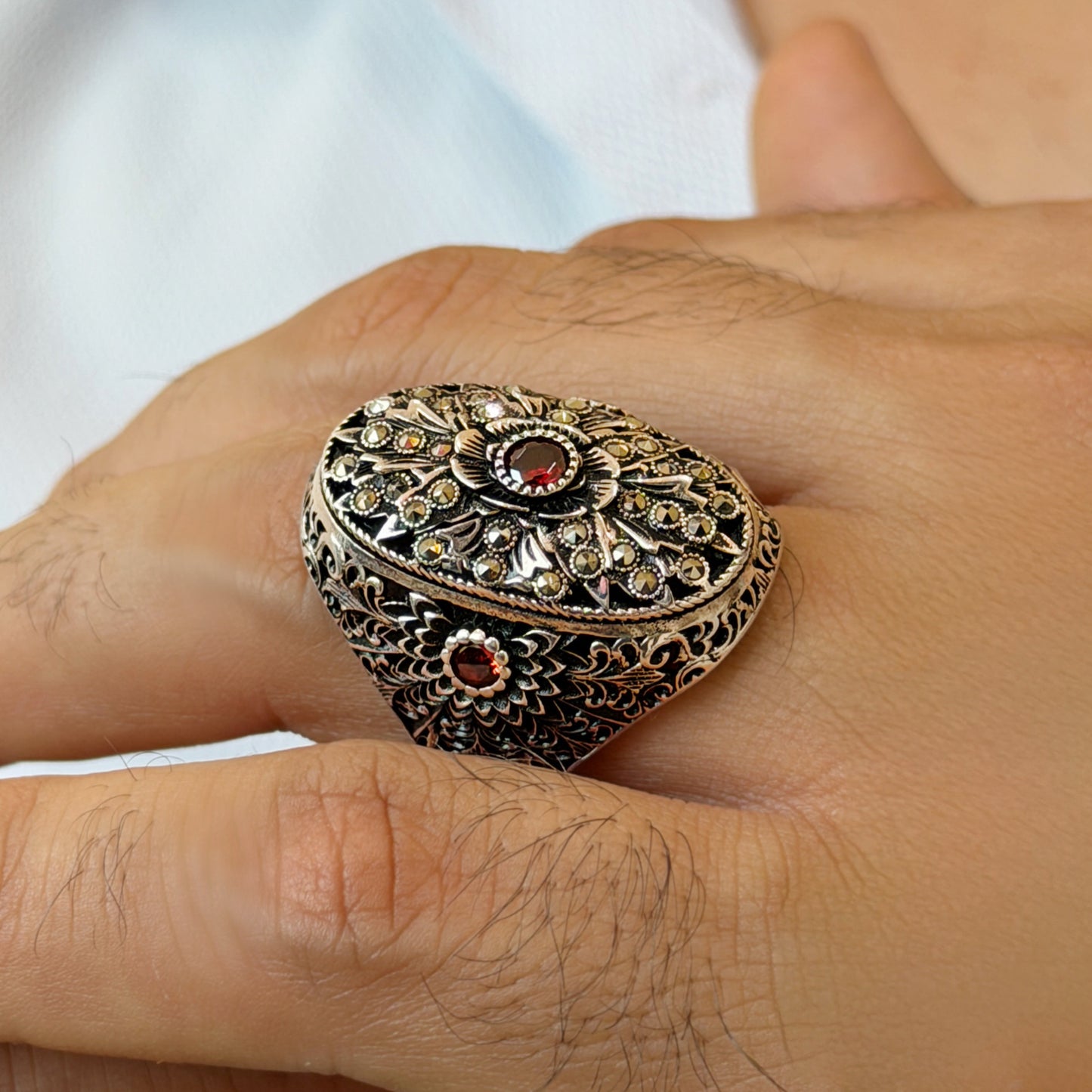 Orange Ember Trinity Ring