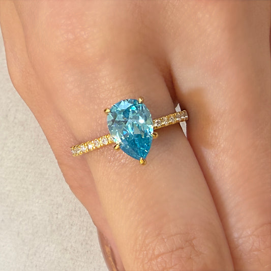 Sky Blue Radiance Ring