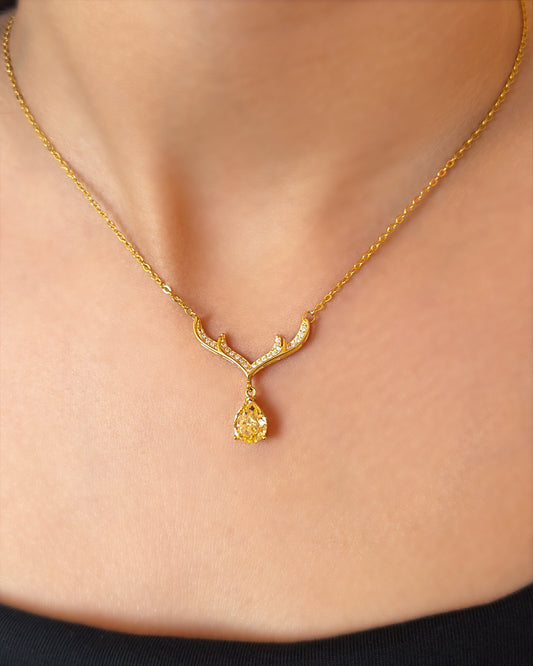 Citrine Glow Zircon Necklace