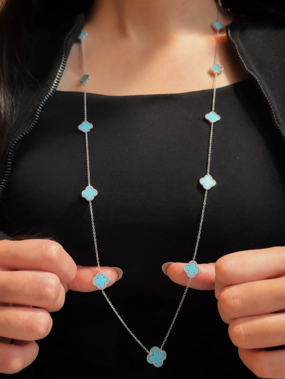 Turquoise Clover Necklace