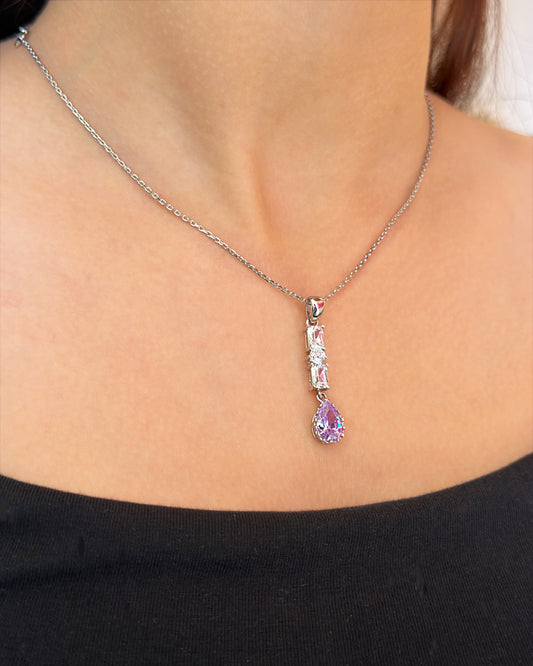 Amethyst Drop Necklace