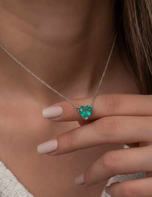 Emerald Heart Necklace