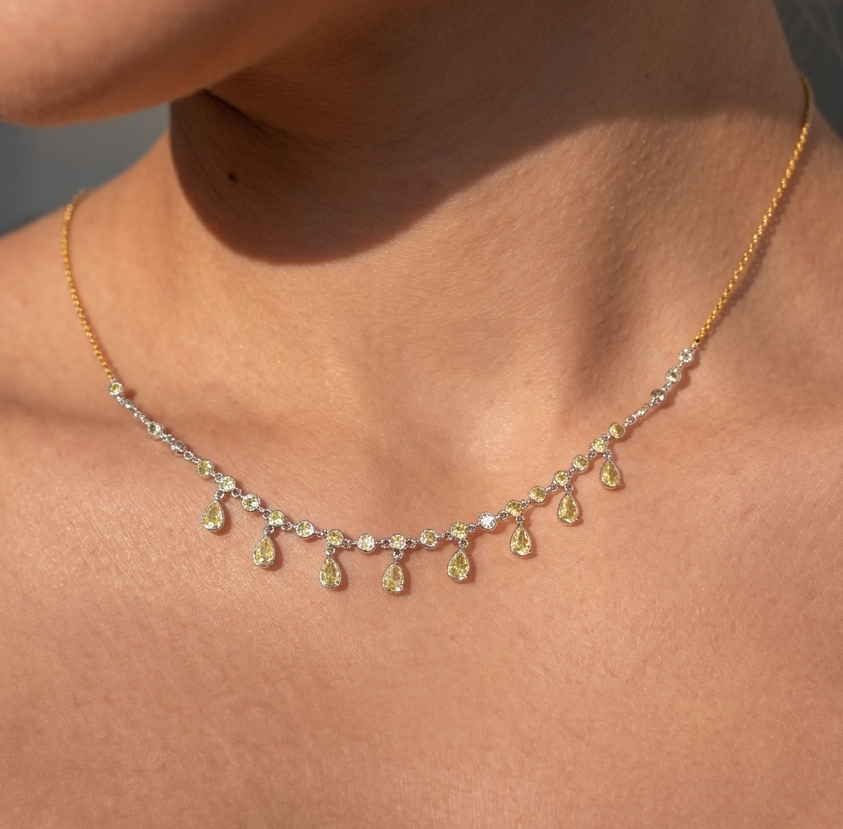 Golden Silver Glow Necklace