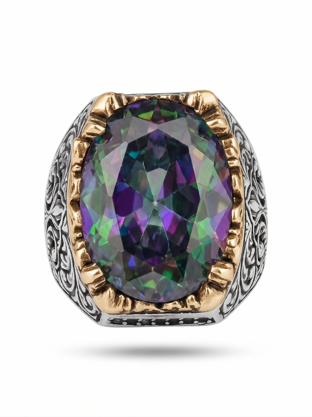 Mystic Topaz Aura Ring