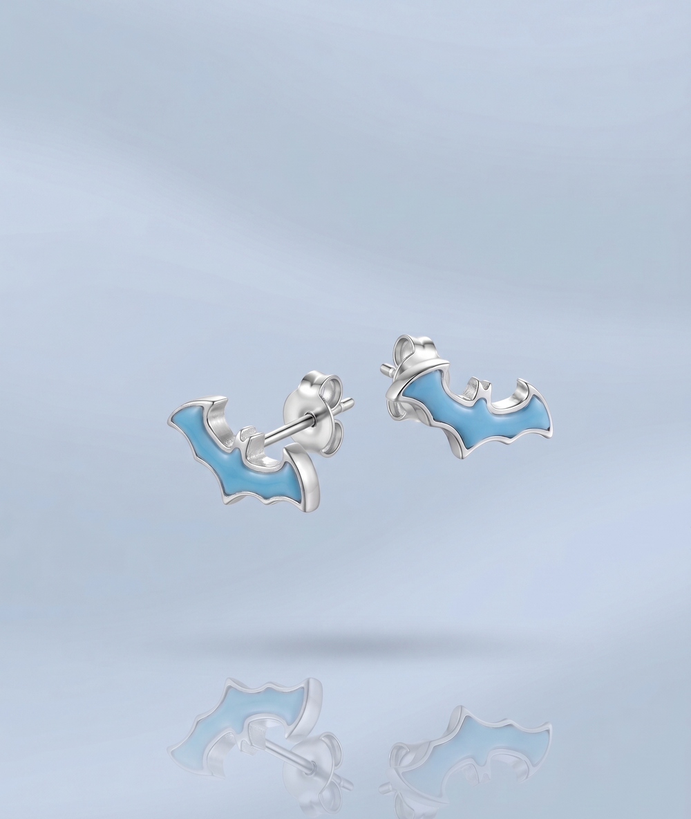 Turquoise Bat Earrings