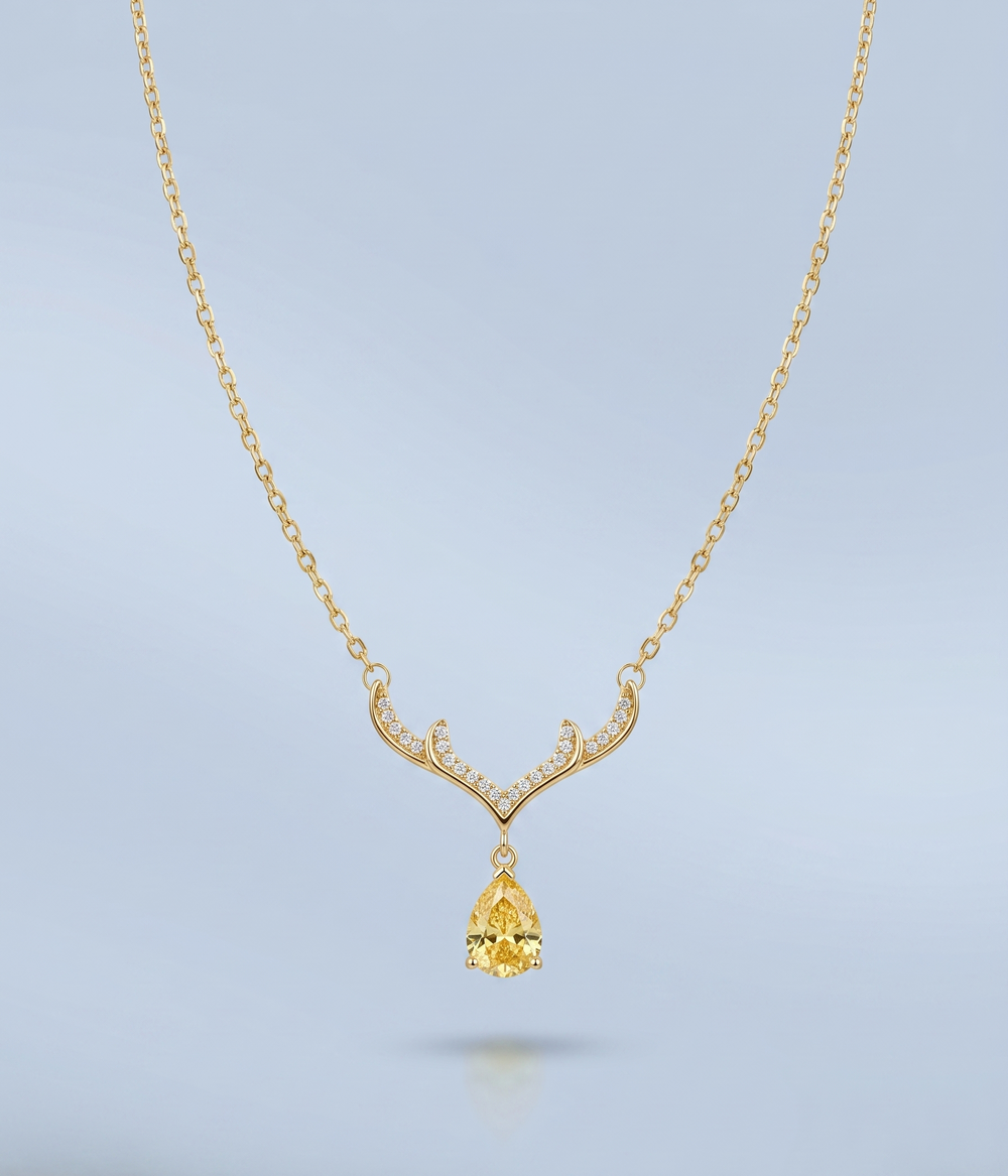 Citrine Glow Zircon Necklace