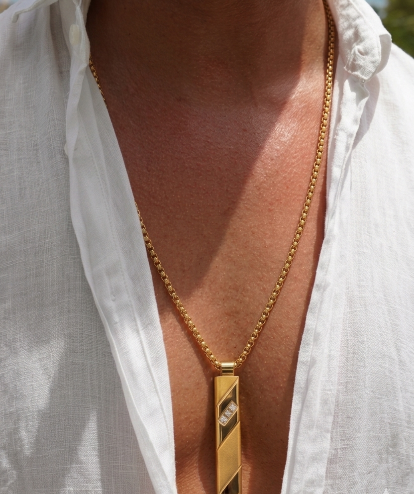 Trinity White Tungsten Necklace