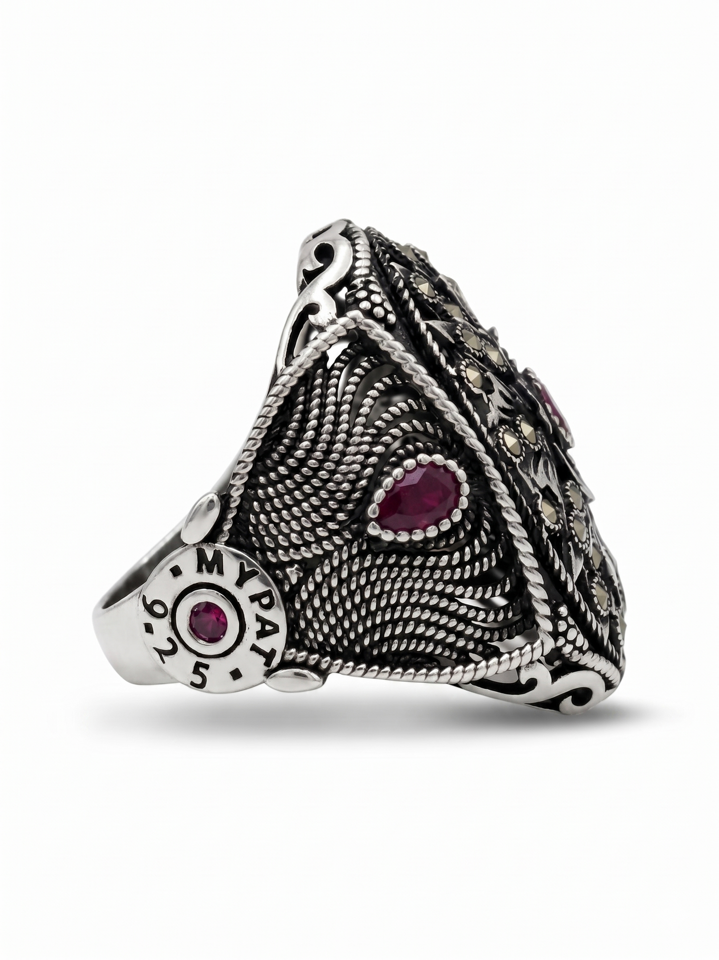 Orange Ember Trinity Ring