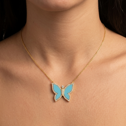Turquoise Butterfly Halo