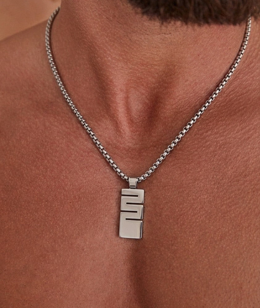 Silver Titan Tungsten Necklace