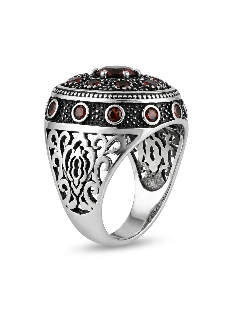 Amber Flame Oxide Ring