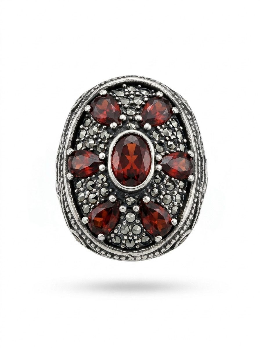 Amber Flame Oxide Ring