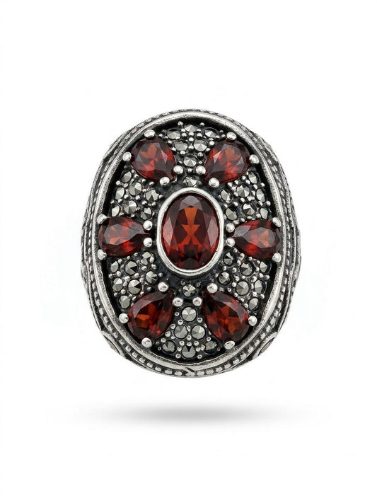 Amber Flame Oxide Ring