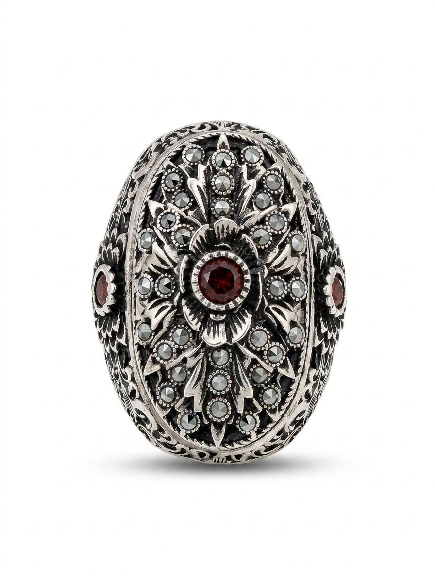 Orange Ember Trinity Ring