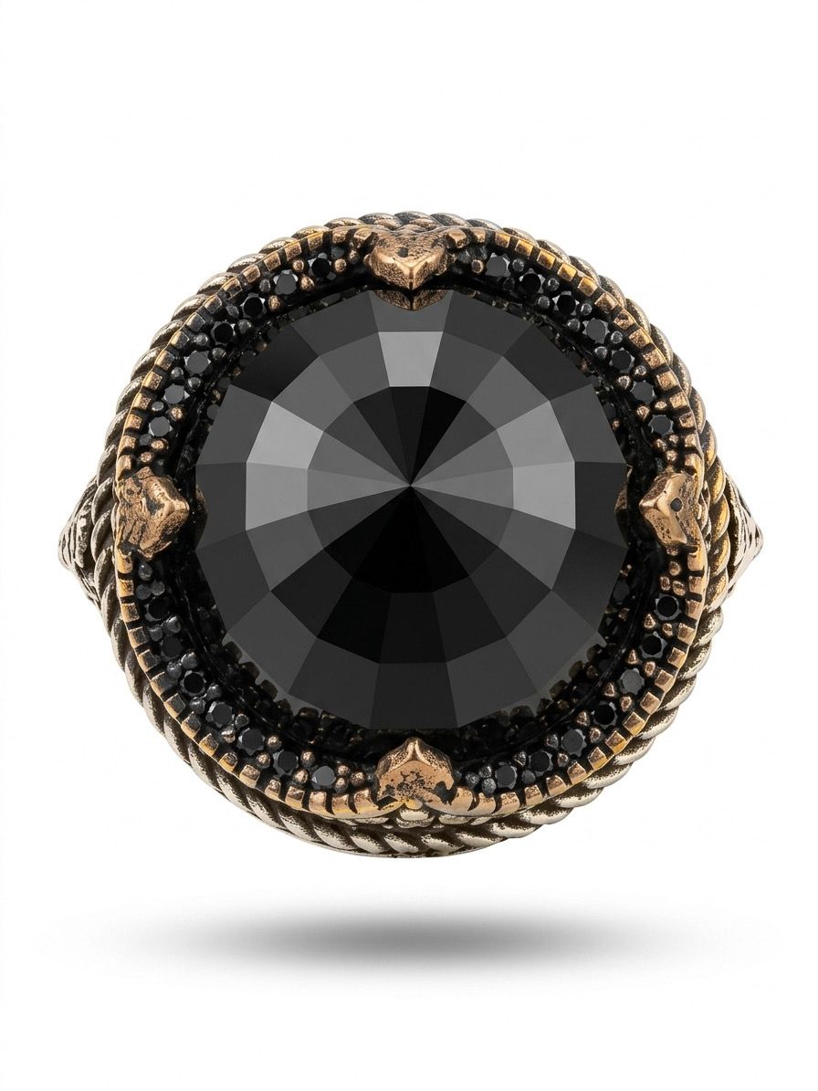 Midnight Edge Zircon Ring