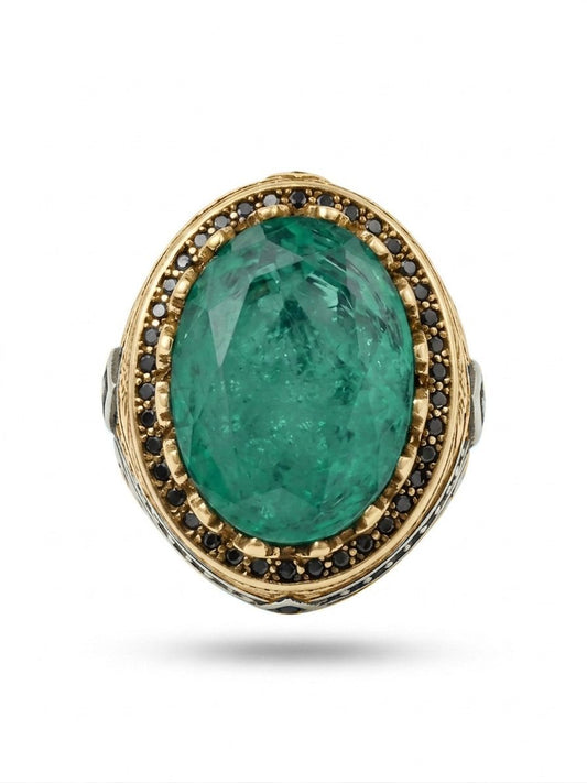 Royal Green Side Spark Ring