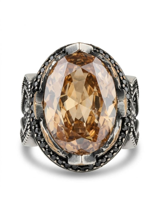 Citrine Sunstone Ring