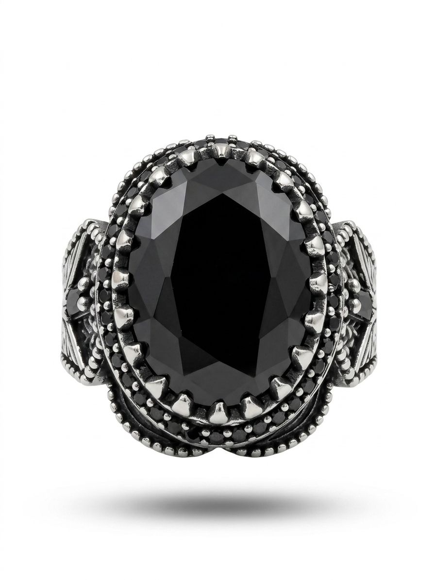 Obsidian Shine Ring