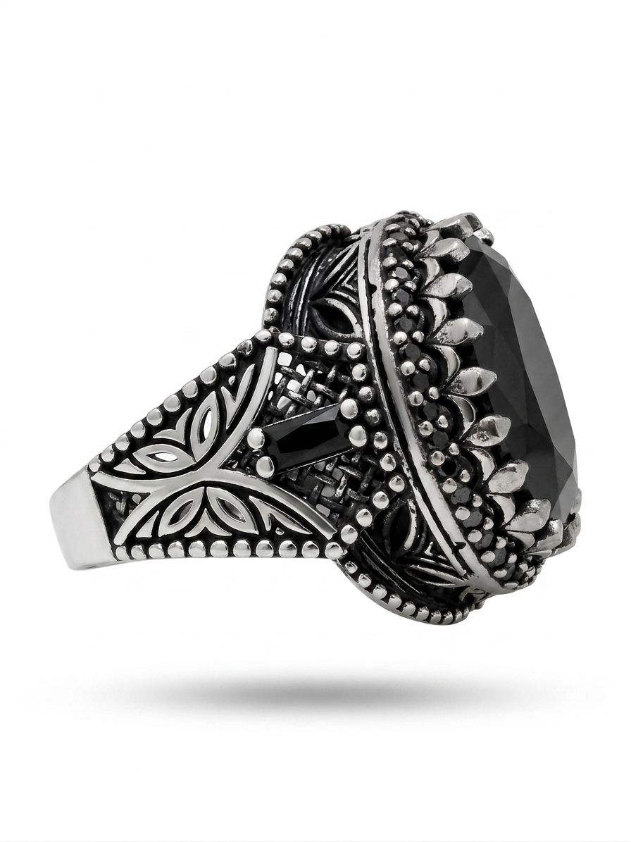 Obsidian Shine Ring