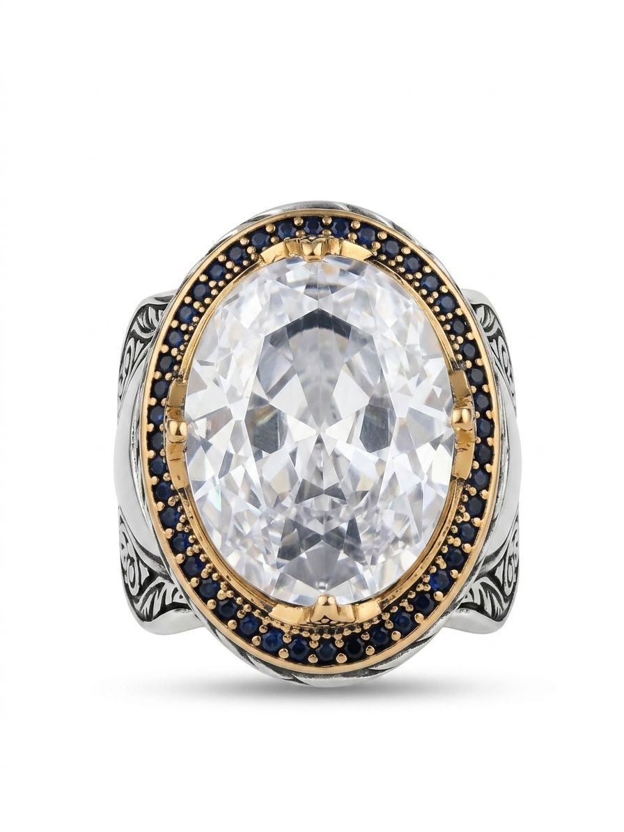 Golden Noir Zircon Ring