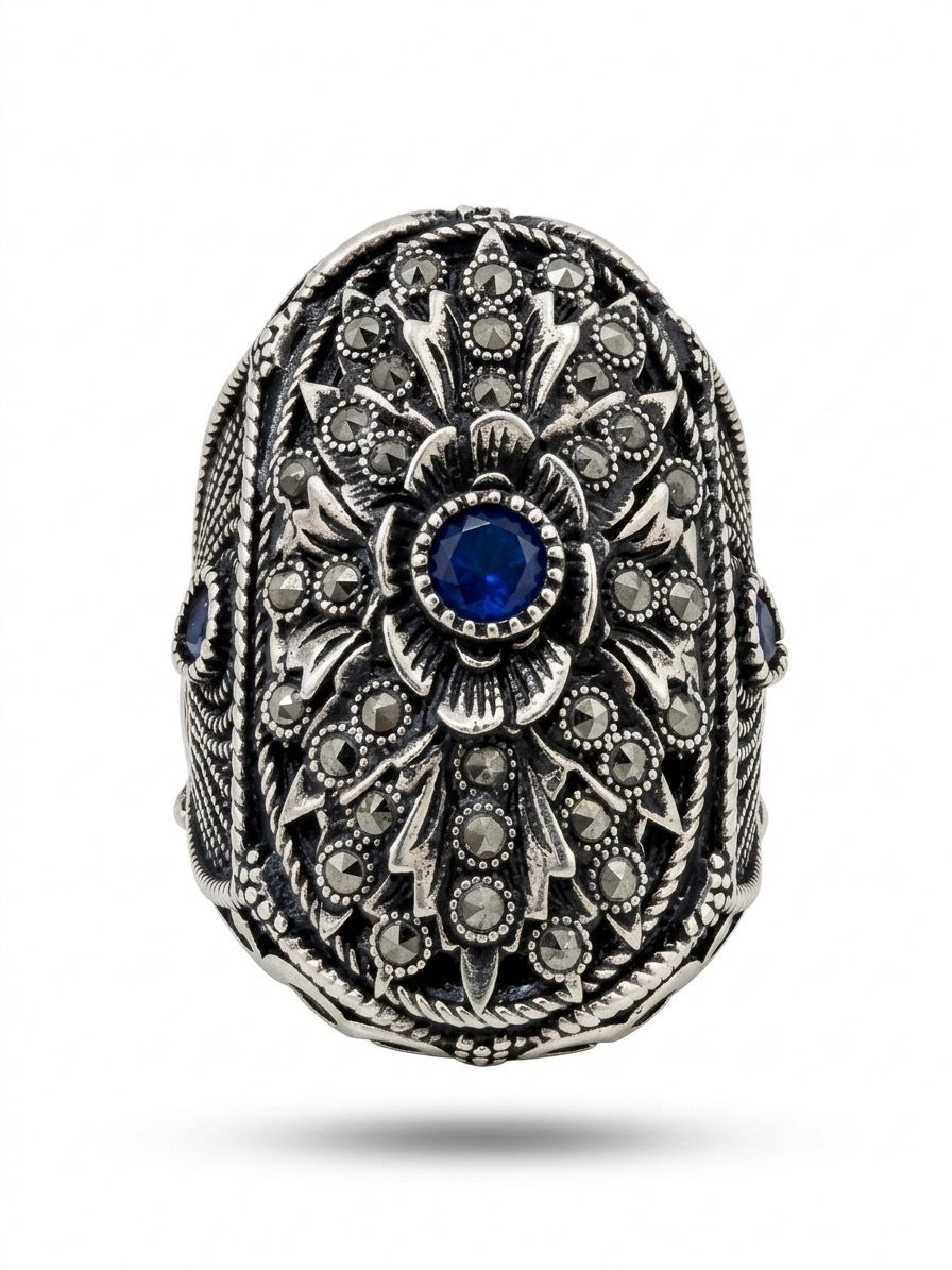 Royal Blue Trinity Ring