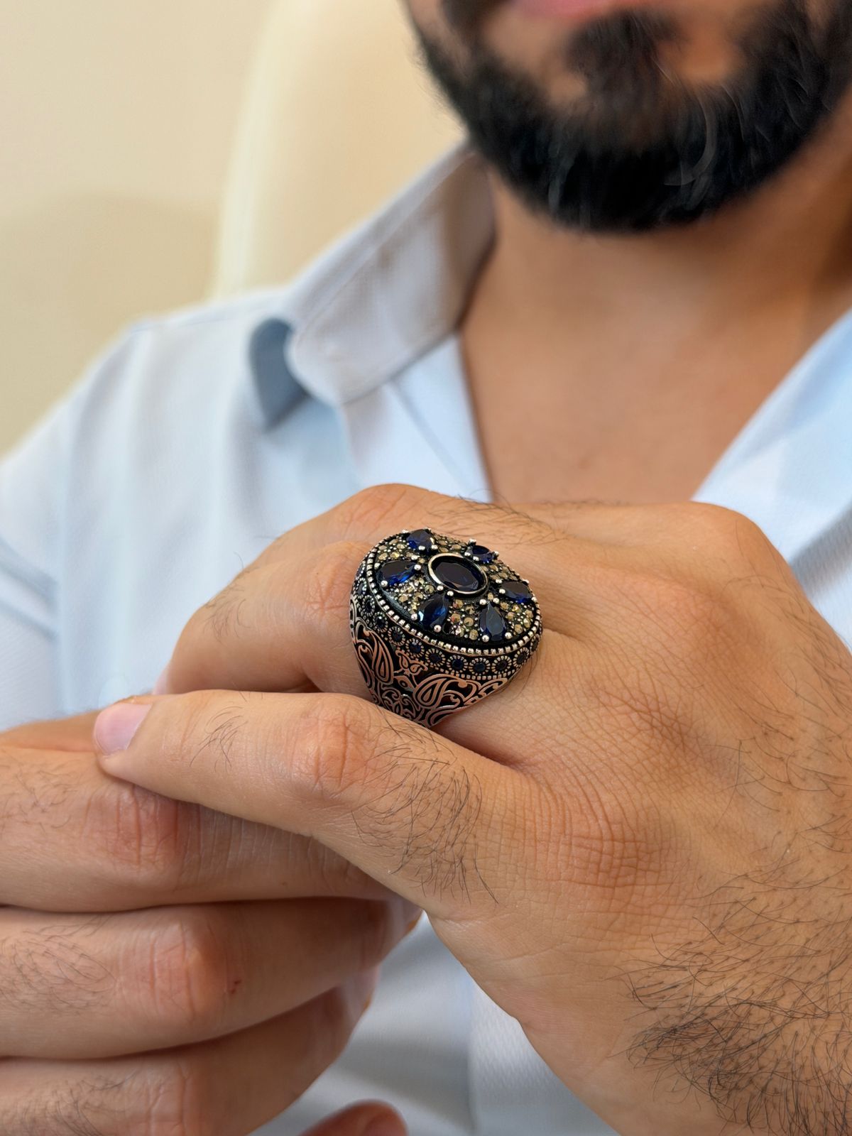 Blue Royal Zircon Ring